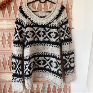 Free People Knit Fair Isle Pullover Sweater